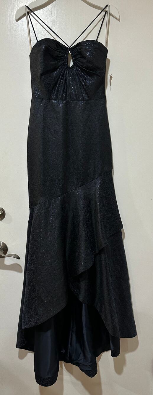 Monique Lhuillier Evening Dress Midnight Size 4 NWT Elegant Unique Sample Piece